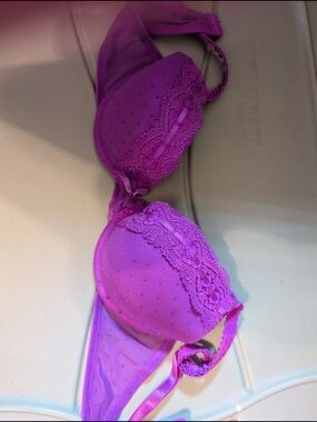 Candie's Purple Lace Push-Up Bra